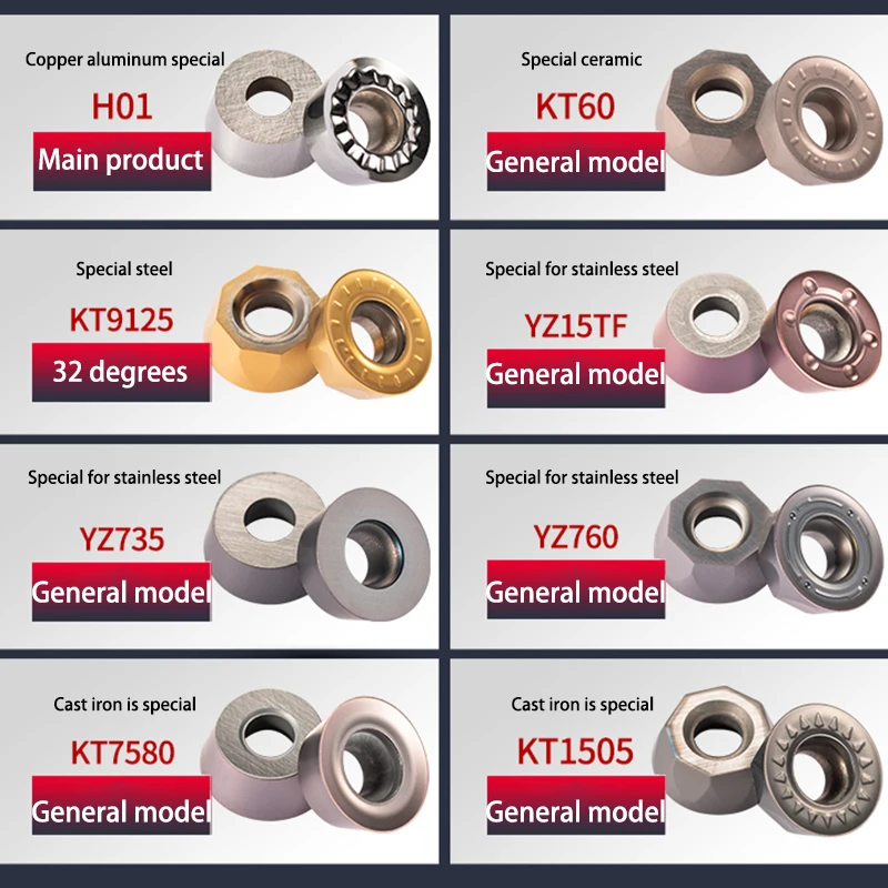 KaKarot-inserto de carburo redondo interno, inserto de torneado de metal CNC, RPMT08 RPMW1204 RPMT1605 RPMT10T3MOE RDMW RPGT07 08