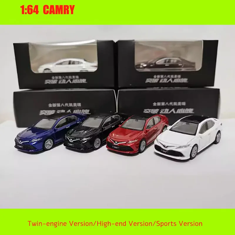 Diecast 1:64 Scale 8th Generation CAMRY Twin-engine Version/High-end Version/Sports Version Alloy Car Model Boy Gift Toys