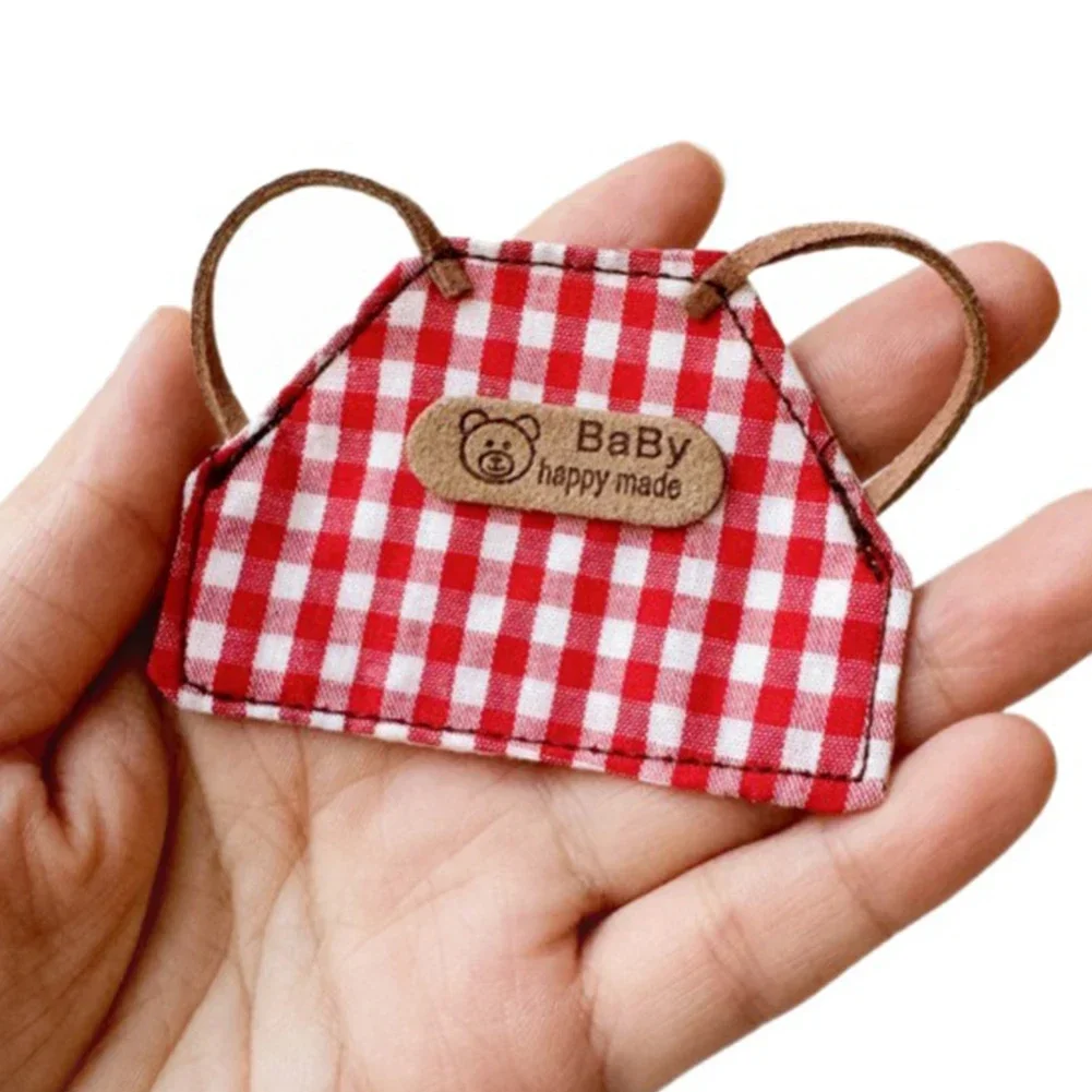 Retro DENIM ผ้ากันเปื้อนเสื้อผ้า DIY MINI Plush ตุ๊กตาชุดอุปกรณ์เสริมสําหรับ 17 ซม.เกาหลี Kpop Exo Labubu Idol ตุ๊กตาเด็กของขวัญ