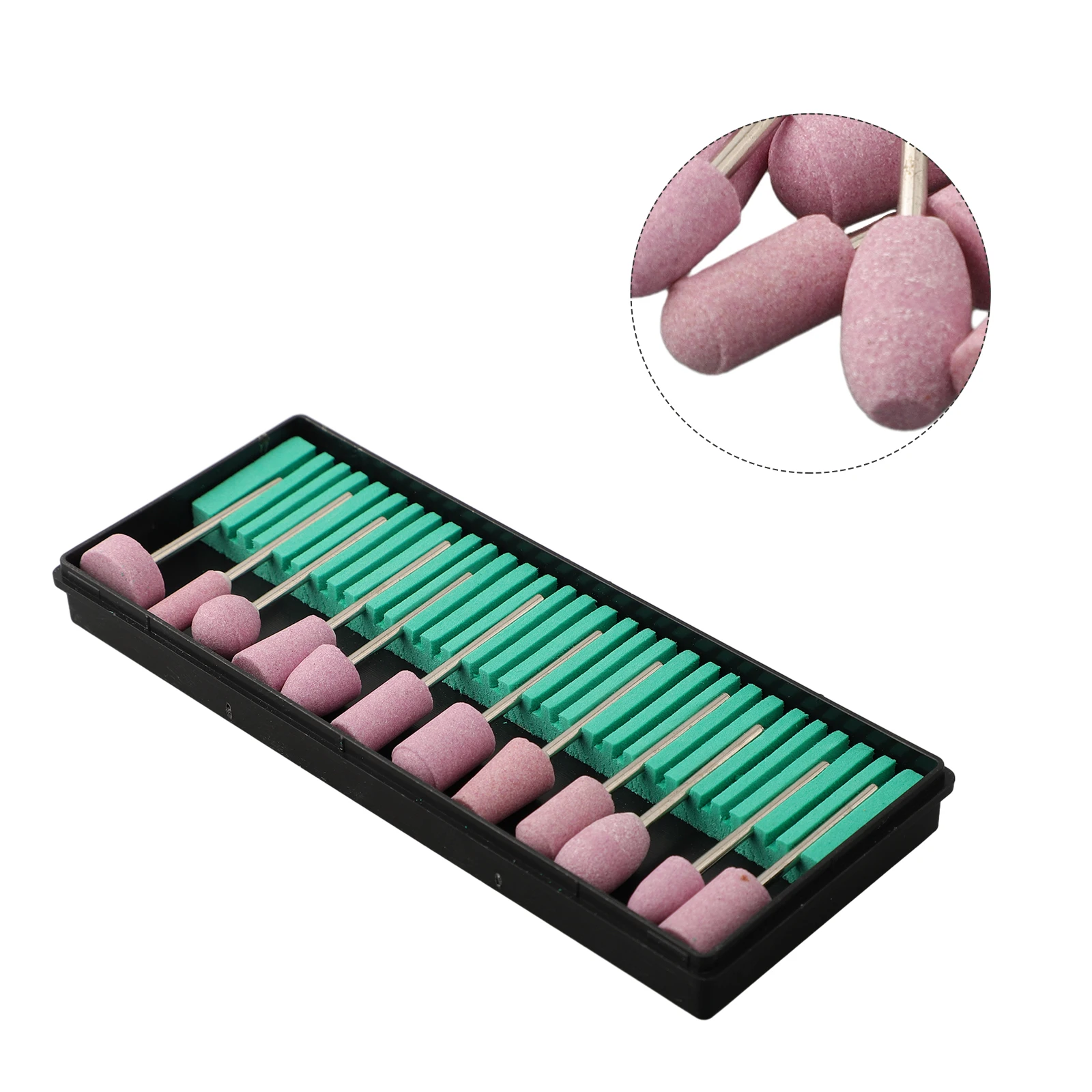 مجموعة من 12 رأسًا طحنًا من السيراميك للأدوات الدوارة مناسبة لطحن وتلميع ونقش مواد مختلفة