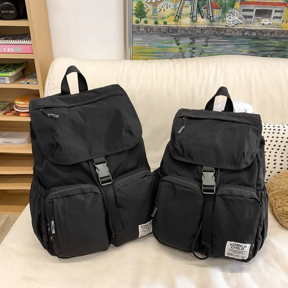 Moda estilo japonês mochila de viagem grande capacidade ultraleve saco escolar cor sólida saco acampamento ao ar livre unisex