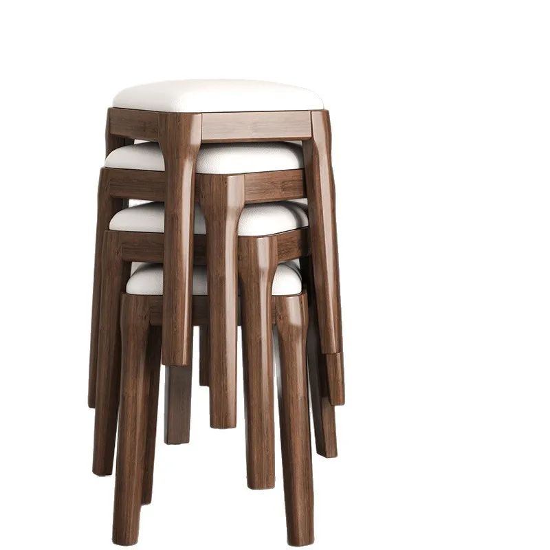 

Stackable, solid wood stool, household, soft bag, living room, dining table