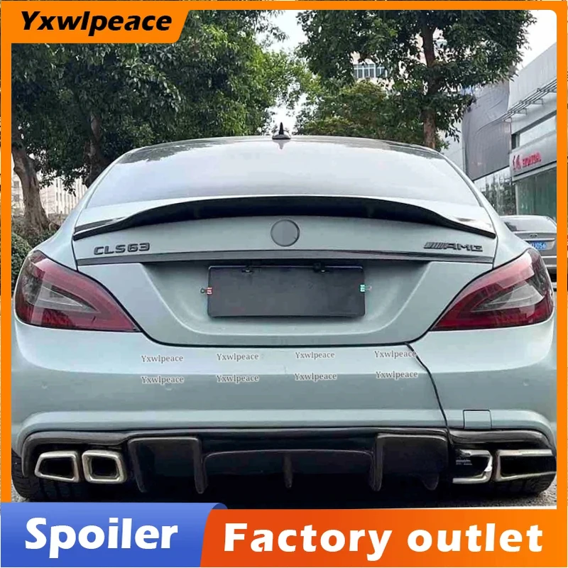 

For Mercedes Benz CLS Class W218 CLS 260 300 350 400 CLS63 AMG Spoiler R Style Carbon Fiber Rear Trunk Spoiler Wing 2011-2017