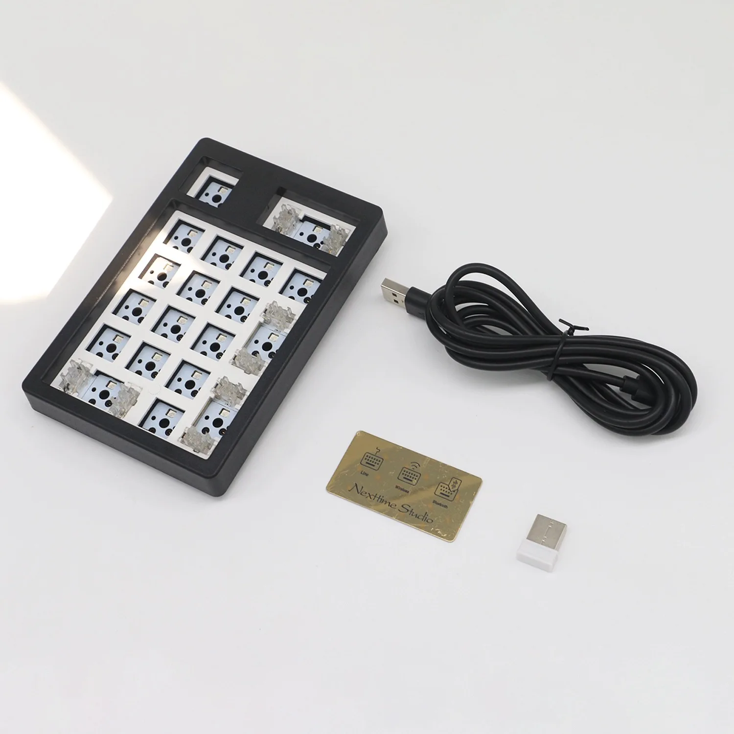 Imagem -06 - Nexttime-kit Teclado Mecânico Nt19 Numpad 19 20 Bluetooth 2.4g Junta Modo Pcb Hot Swappable Switch Rgb Led da Próxima Vez 19