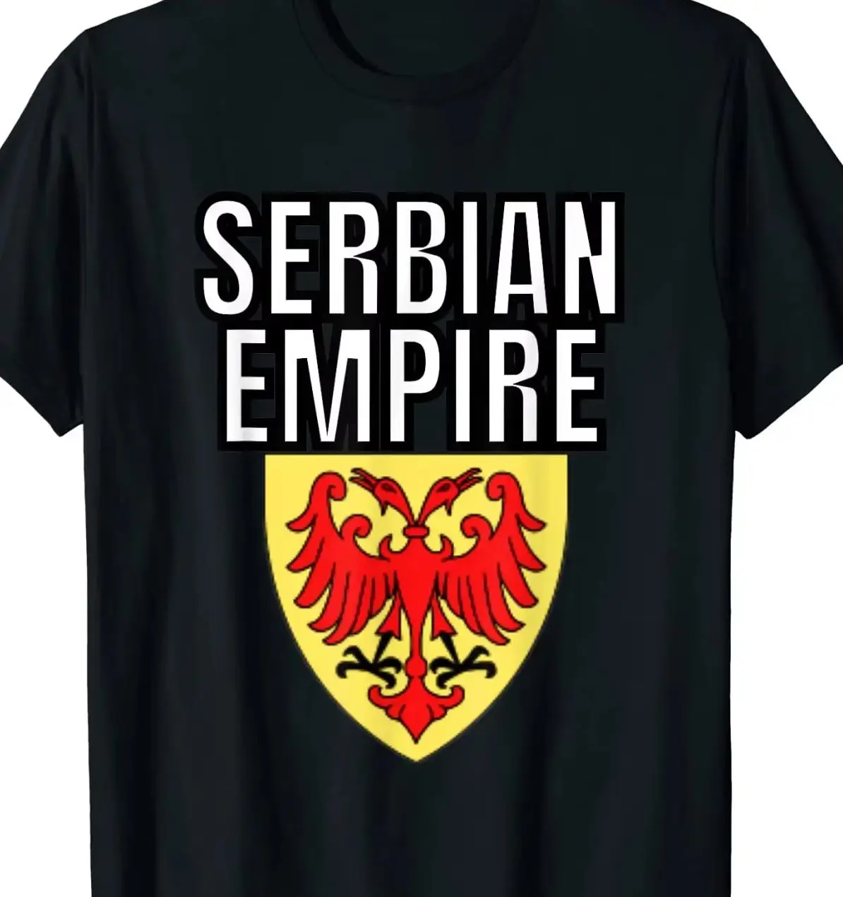 

The Serbian Empire Coat of Arms T-Shirt 100% Cotton O-Neck Short Sleeve Summer Casual Mens T-shirt Streetwear