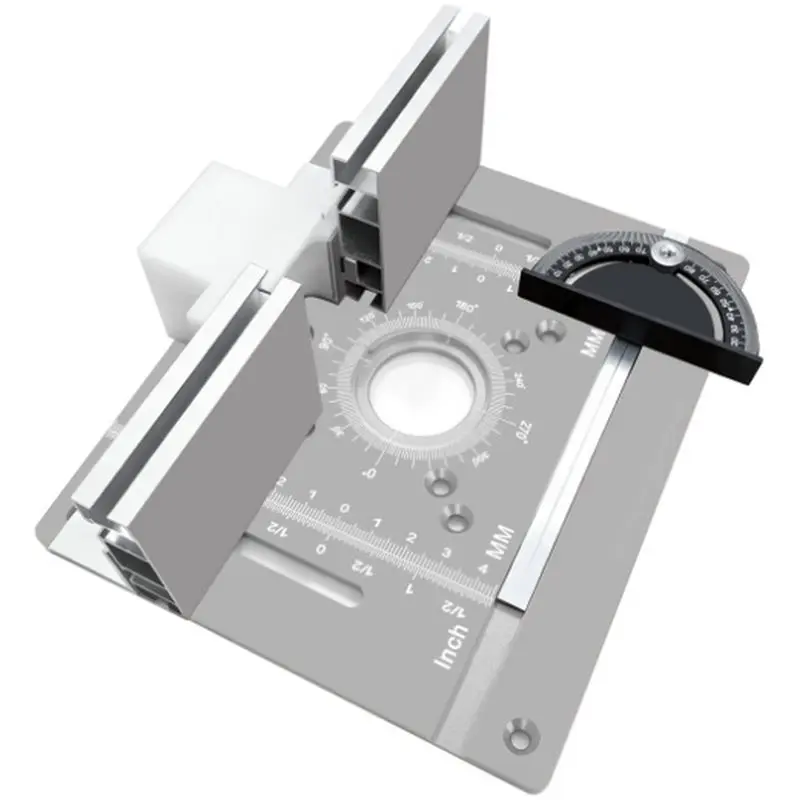 AS94-Router Lift Plate- For Woodworking Router Table Insert(Fits For Compact And Full-Size Routers) Silver