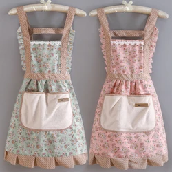 Kitchen High Quality Fashion Apron Cooking Adult Work Floral Style Home Breathable Aprons