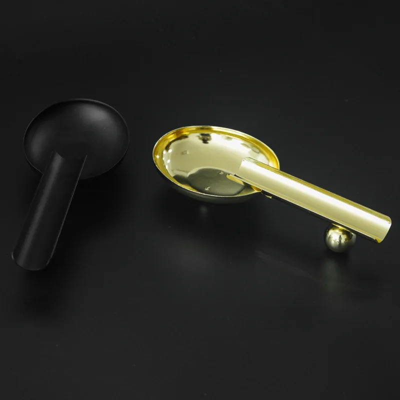 European Style Stainless Steel Cigar Ashtray Spoon Shape Portable Cigar Holder Rest Metal Cigar Accessories