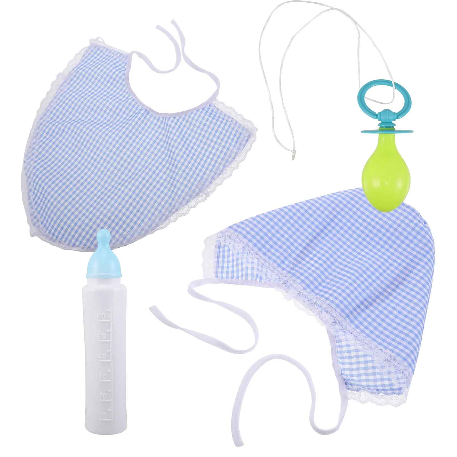 

1Set Jumbo Costume Accessory Funny Adults Cosplay Props Oversized Bib Hat Pacifier Halloween Carnival Dress-Up