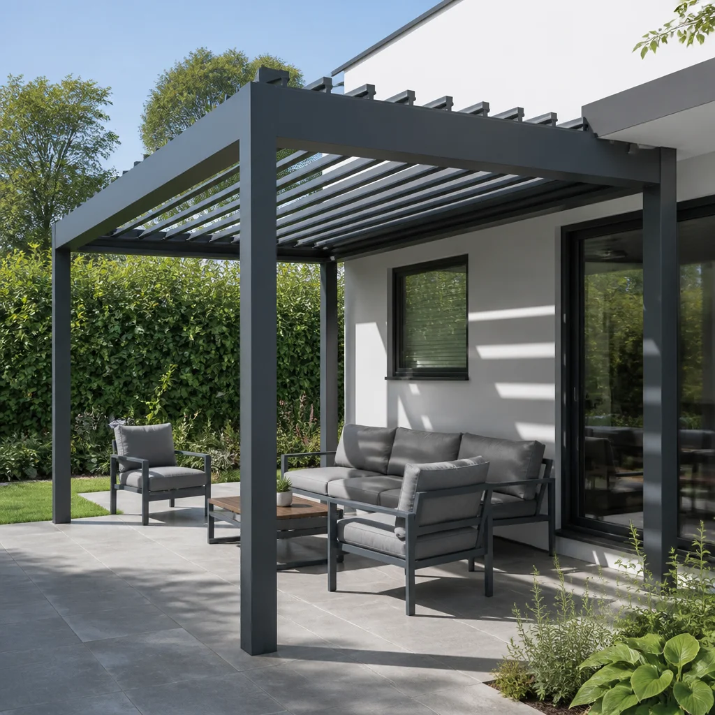 Latest Model Outdoor Resting Entertainment Pavilion Combination Aluminum Alloy Rainproof Gazebo High Quality Rectangular Pergola