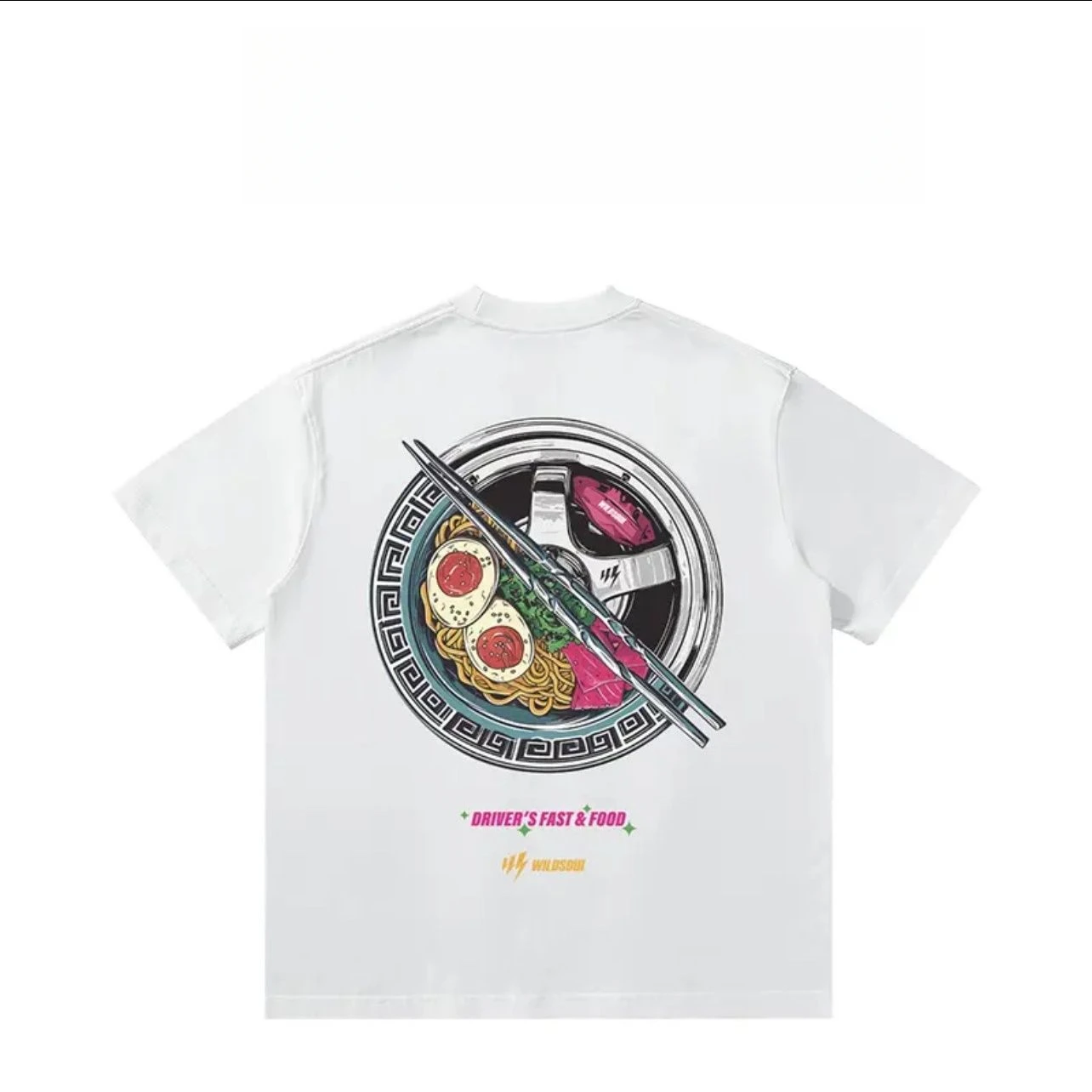 2026 Summer New Retro American High Street Printing Loose Versatile Crew Neck Short Sleeve Cotton T-Shirt Casual Wear