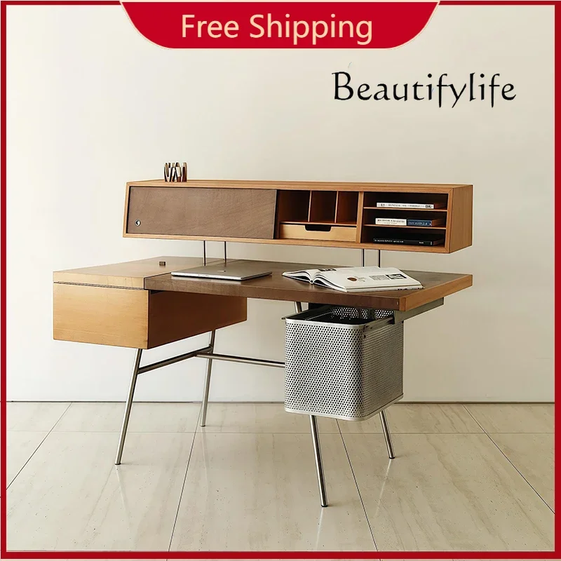 BJ X Metal And All Solid Wood Customizable Home Desk Medieval Desk Designer Modern Workbench