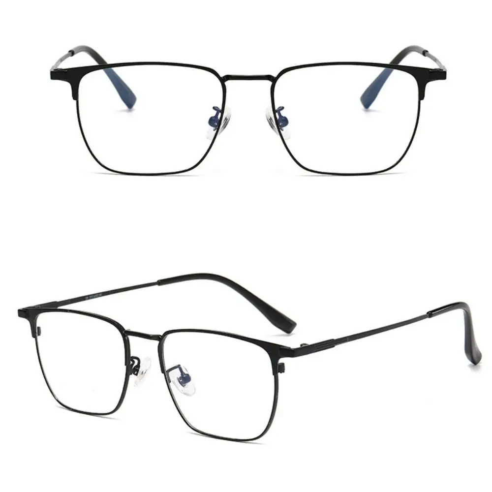 

Portable Metal PC Reading Glasses Black Decorative Glasses Presbyopia Eyeglasses Square Frame Glasses Readers
