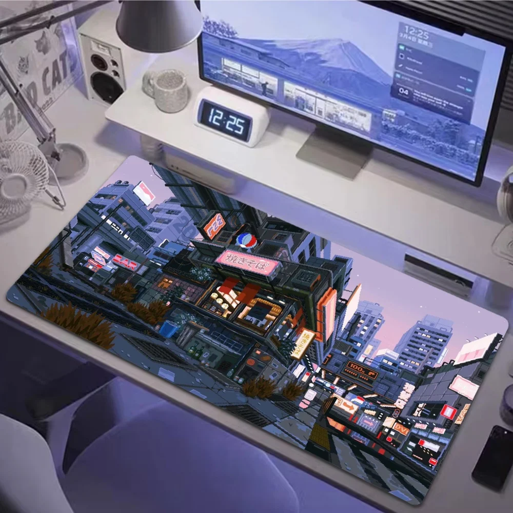 Gaming Mousepad XXL Large Mouse Pad Mountain Serenity Locking Edge Mouse Mat Gamer Keyboards Pads Rubber Desk Mat