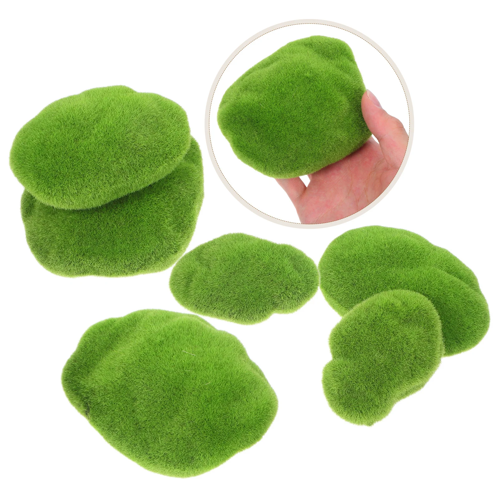 6 قطعة الأحجار الاصطناعية واقعية فو المغطاة الصخور لترتيب الأزهار الجنية حديقة الحرفية ديكور محاكاة حجر الطحلب