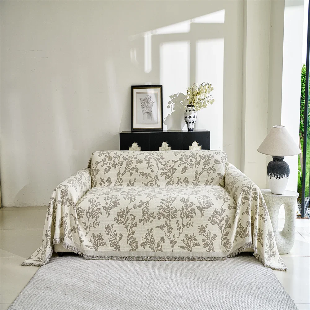 2026 Retro French Style Light Luxury Sofa Cover Universal Non-Slip All-Season Fabric High-Quality Sofa Slipcover Anti-Cat