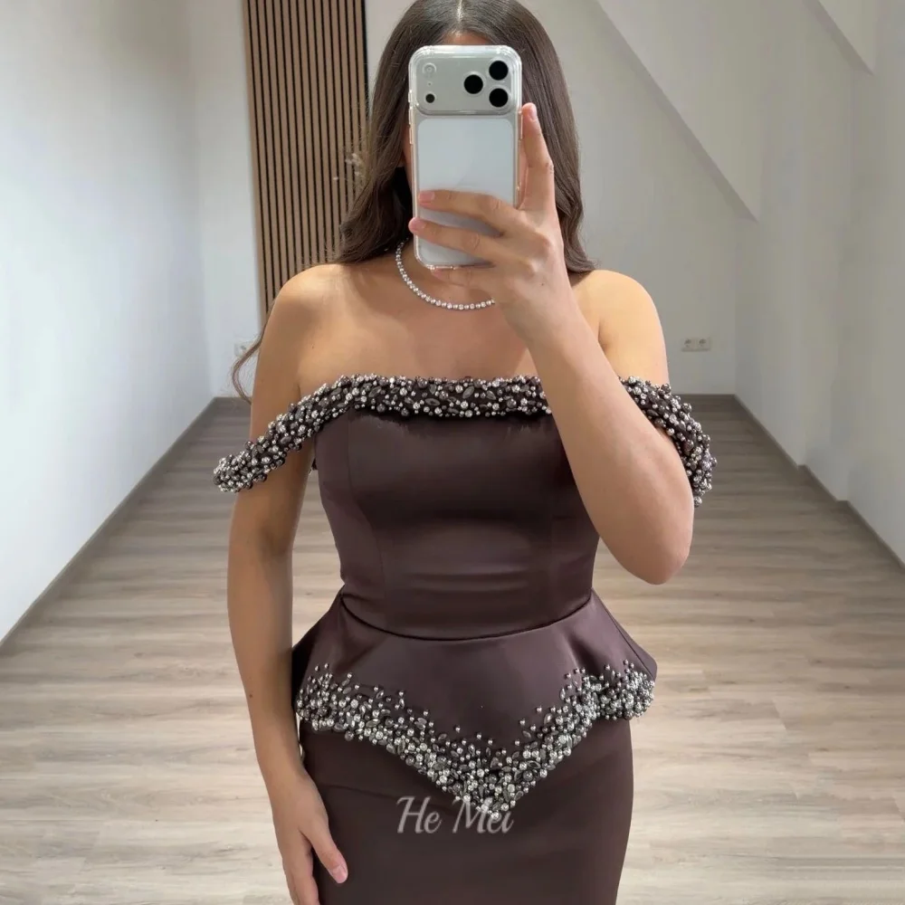 Abito da ballo tubino vintage personalizzato senza spalline con spalle scoperte Abiti da festa Abito da sera con perline فسات -.mavera