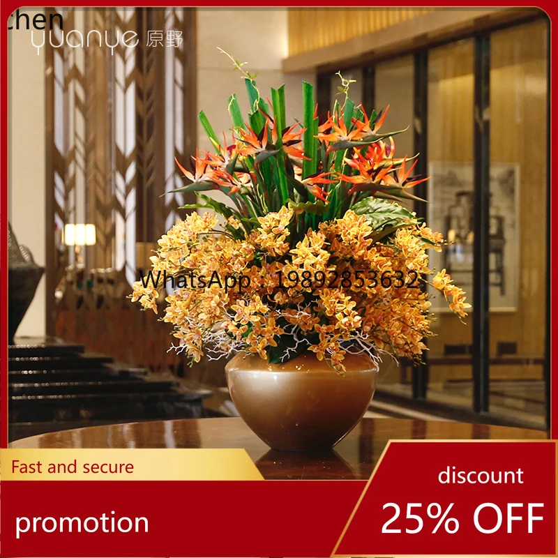 

YFY simulated flower ornament large hall atrium round table top front desk villa shopping mall decoration fake flower