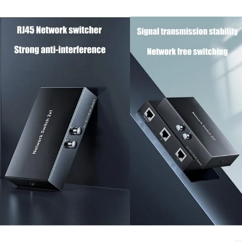 Q84A RJ45 Bộ chọn bộ chọn bộ phận chuyển đổi 2 Cổng chuyển đổi bộ chọn chia tách mạch