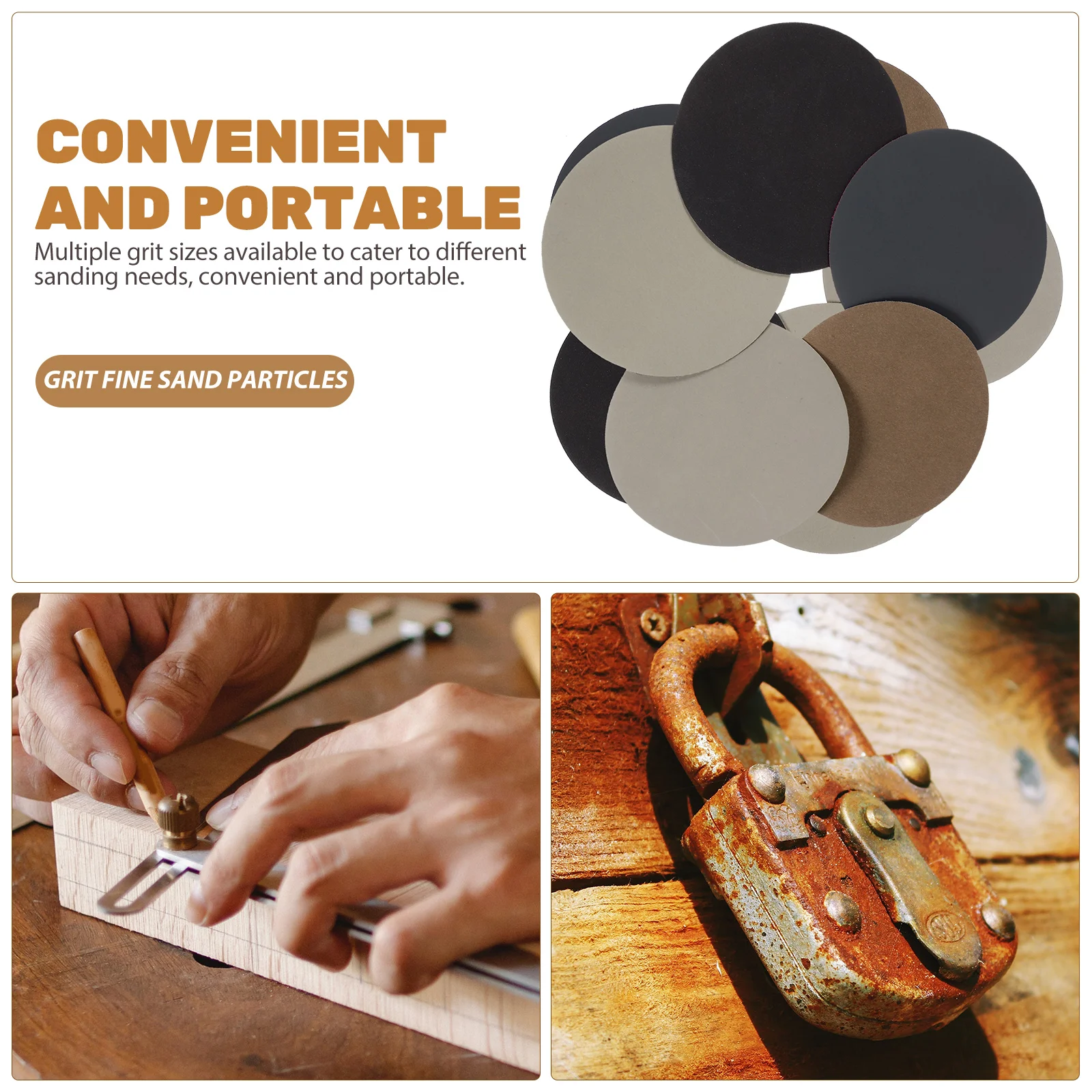 

30Pcs Sandpaper Sheets Flocking Backing Convenient Portable Wet Dry Sanding Multi Purpose Car Sanding Paper Sand Paper