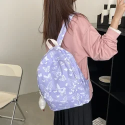 Fashion Butterfly Pattern Korean Women Backpack Student Backpack for School Book Storage and Travel Organizer