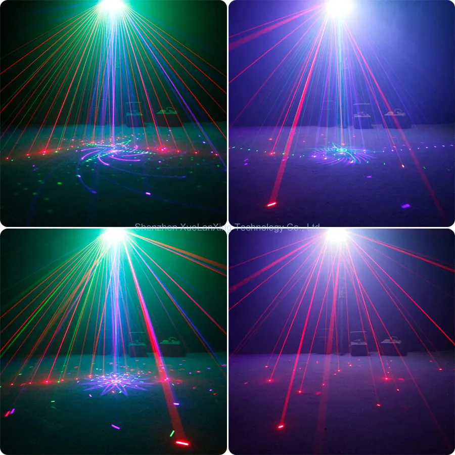 21 Lens DJ Disco Beam Patterns Stage Laser Light Projector RGB UV LED Strobe Party Holiday Dance Chrismas Wedding Lamp H3D2