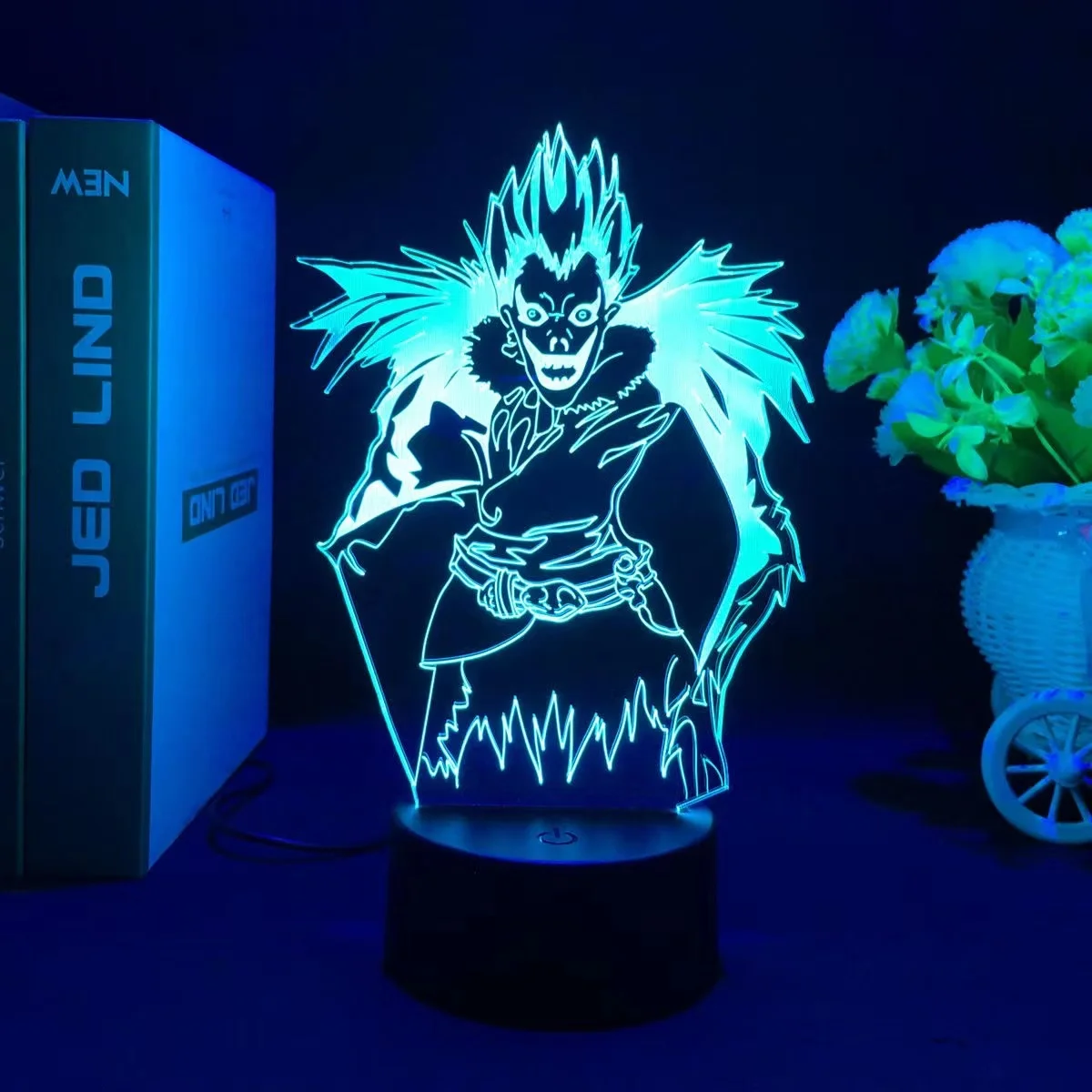 Anime Death Note Glowing Acrylic Stand L Lawliet Action Figure Led Night Light for Room Bedroom Idea Cool Kids Child Gifts