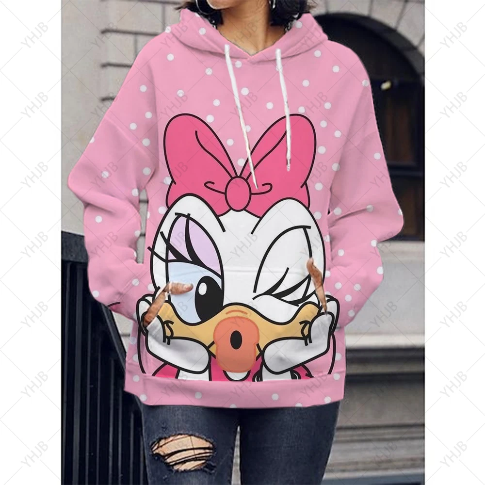 Autumn Mickey Mouse Printed Hoodie Women Fashion Korean Hooded Sweatshirts Woman Y2K Streetwear Loose Hoodies