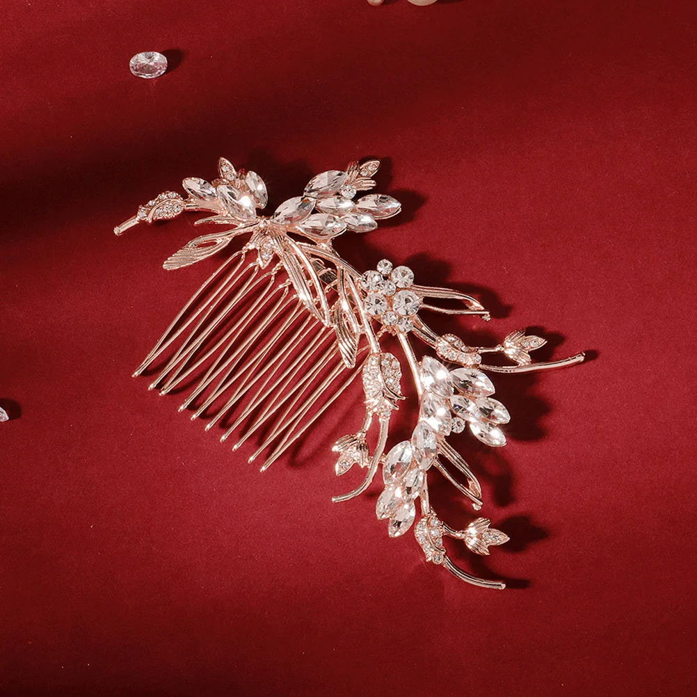 Comb Wedding Rhinestone Headpiece Hair Accessories Clip Accessory Crystal Hairpiece Elegant Hairpin Branches and Leaves