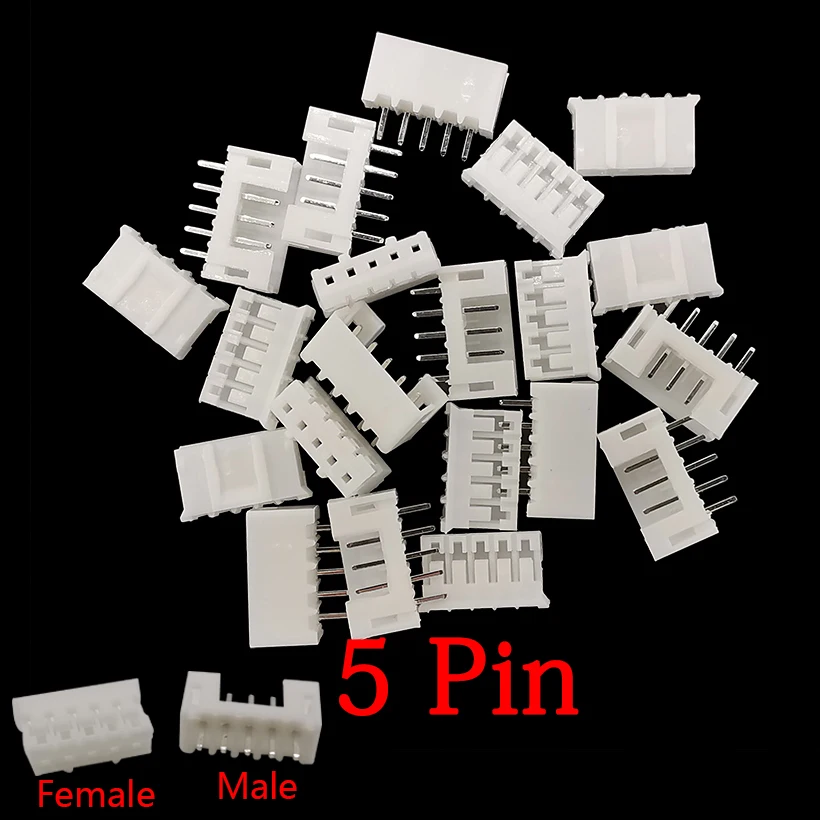 100Pcs JST PH 2.0 2/3/4/5 Pin Terminal Plastic Housing Male Female Pin Header Connector JST 2.0 2mm Plug Socket Shell