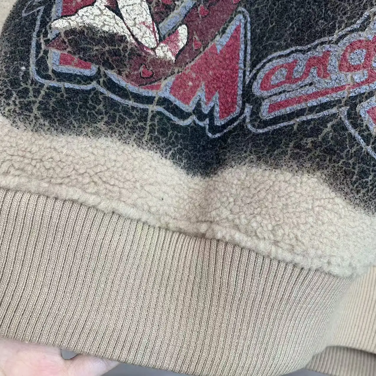 Trendy Brand Autumn Winter Fashion Cartoon Girl Furry Loose Oversized Long Sleeve Hooded Sweatshirt Jacket Top for Women