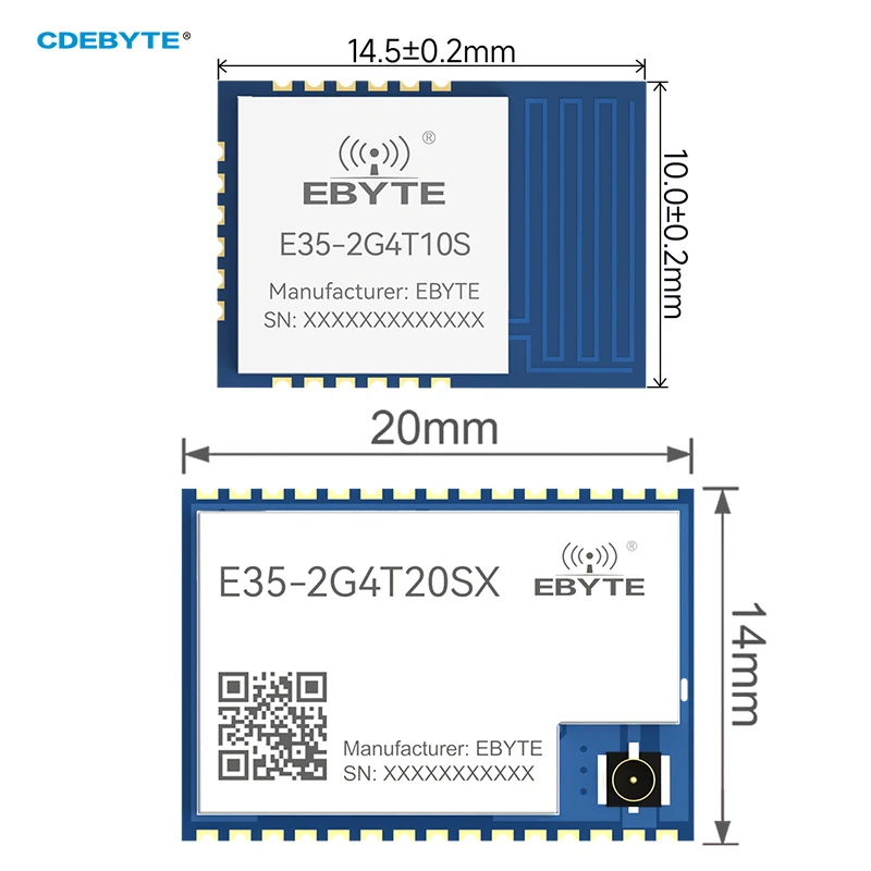 TLSR8208 2.4G Serial Port Transparent Transmission Module UART E35-Series Low Power Long Distance PCB i P X Antenna Test Board