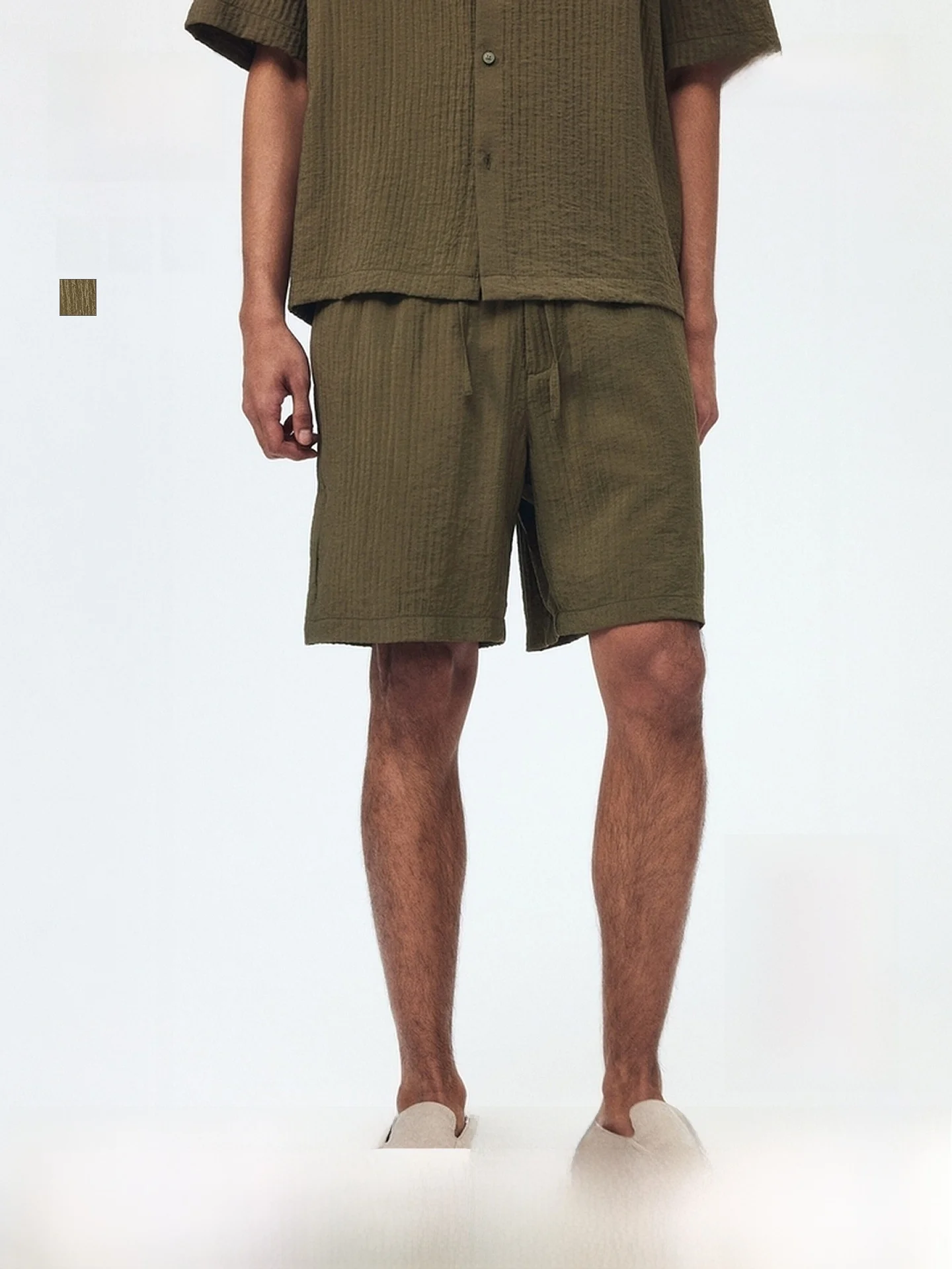 

H&M Men's Casual Style Short Pants Summer 2026 Standard Fit Viscose 80% Nylon 20% Comfortable Texture Sensation Shorts