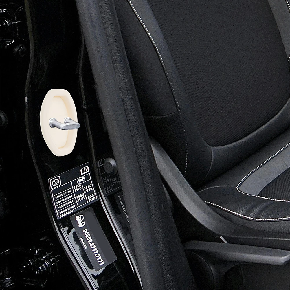 

8pcs Door Lock Protective Cover Silicone Shock Absorber For Car Door Latch Universal Fit Scratch Resistant Durable Auto Exterior