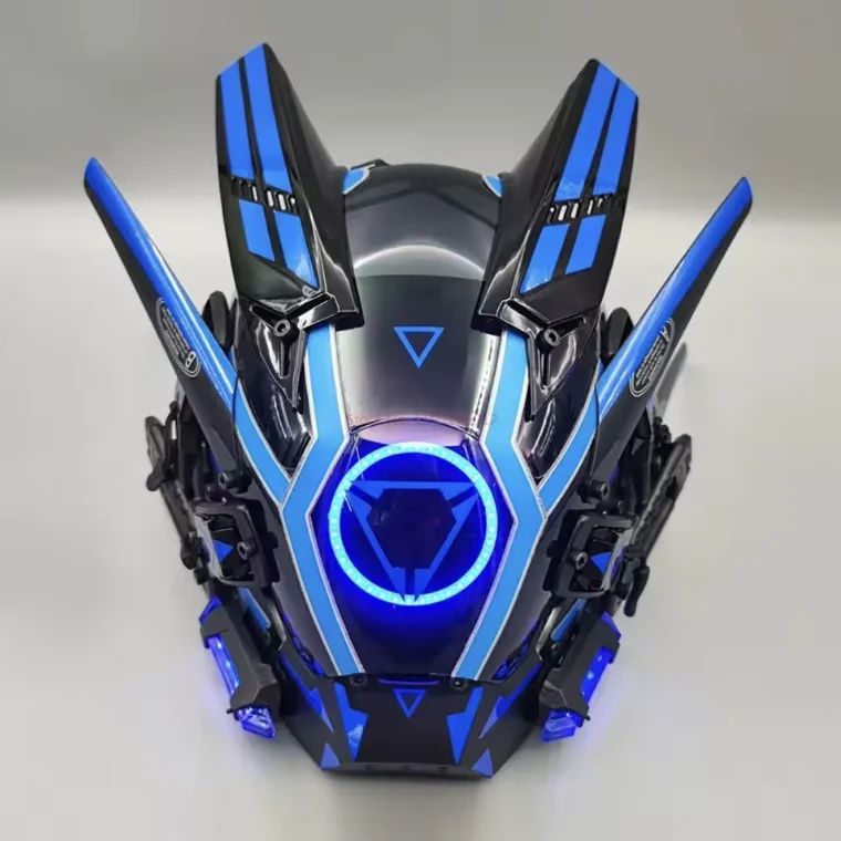 

Киберпанк Шлем Шиноби Маска Робот Самурай Маска Косплей Техническая одежда Киберпанк Hi-tech Шлем Броня Футуристическая игрушка со светодиодной подсветкой