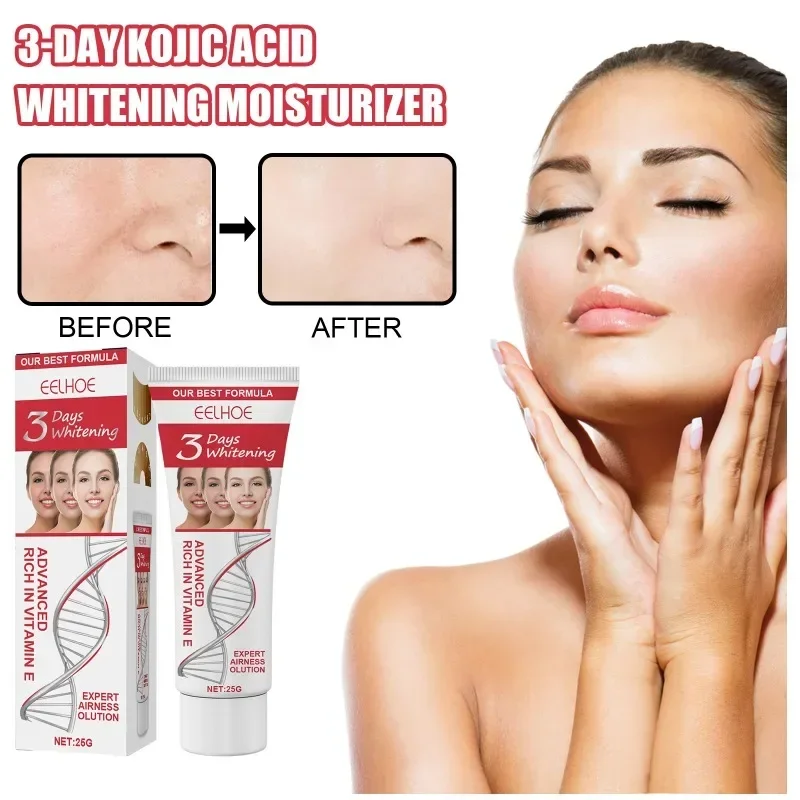 

3-day kojic acid moisturizing cream Fade spots Improve dull melanin remove Freckle whitening firming skin brighten face cream