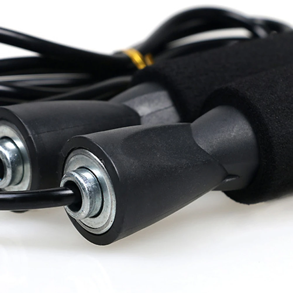 

2pcs Fitness Jump Rope Bearings Heavy Duty Exercise Skipping Rope Gym Sports Workout Men Women Black Rosy Pvc Coated Foldable