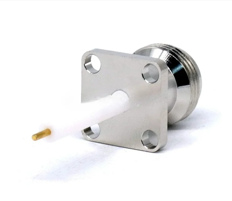 10pcs N-kfd-4 N-type Female Small Square Plate Long Microstrip Connector with Flange Fixed L16-50kfd High Insulation