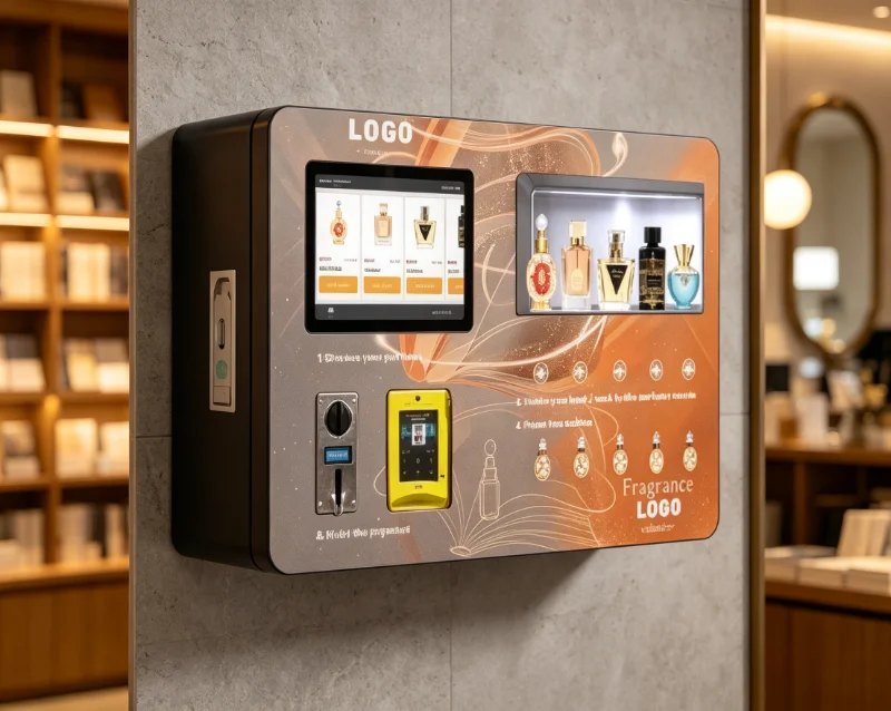 Commercial venue dedicated perfume vending machine original factory supply, multi-payment including coin, bill and card swiping