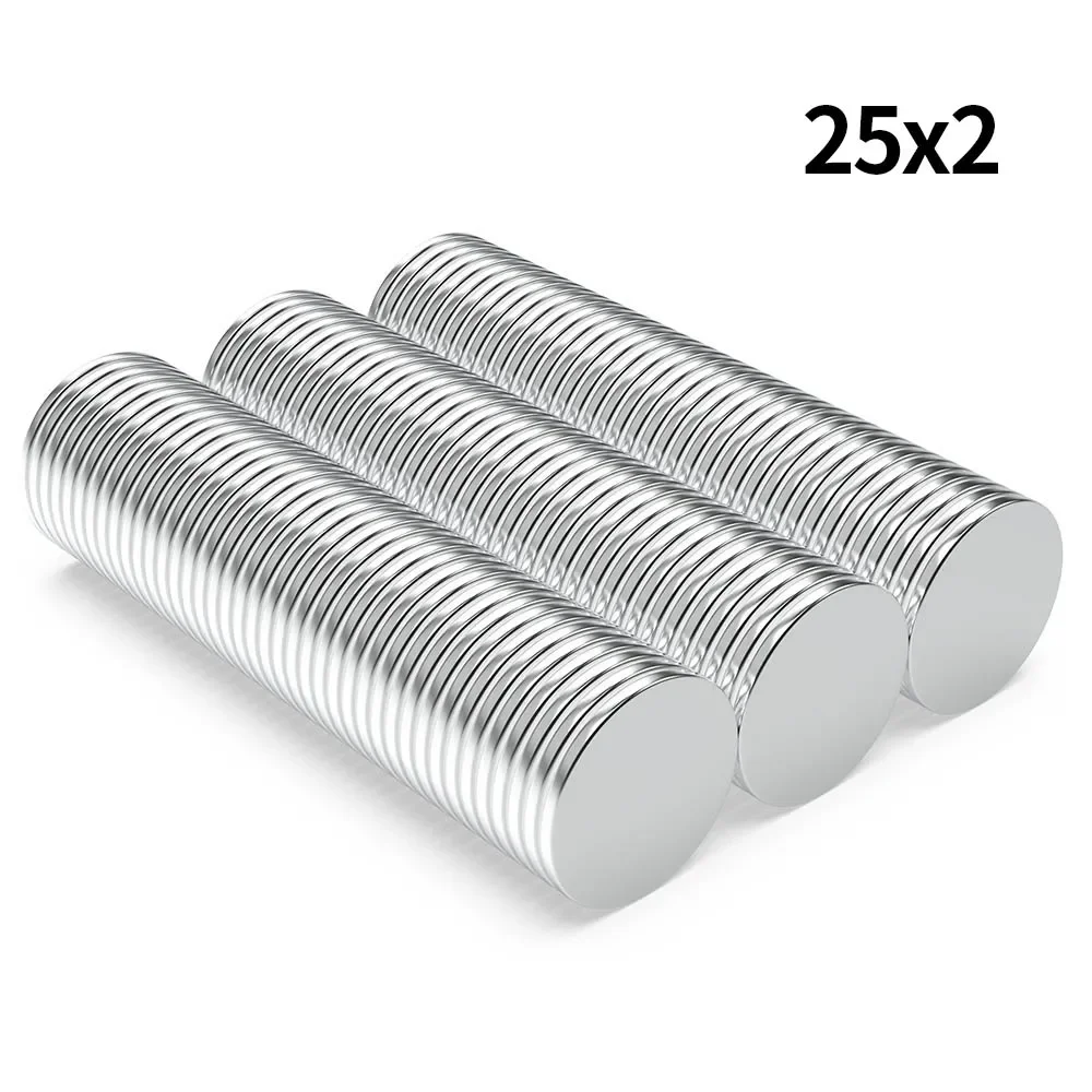 25x2mm N35 Super Strong Neodymium Magnet Round NdfeB Powerful Permanent Magnetic imanes Refrigerator Magnets 25*2