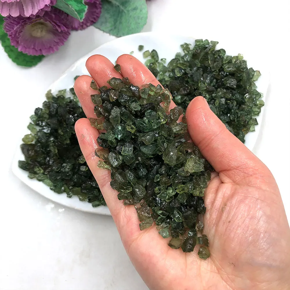 50g/Pack Natural Raw Green Apatite Chips Gravel Rough Quartz Crystals Stone Mineral Healing Reiki Room Home Decoration Aquarium