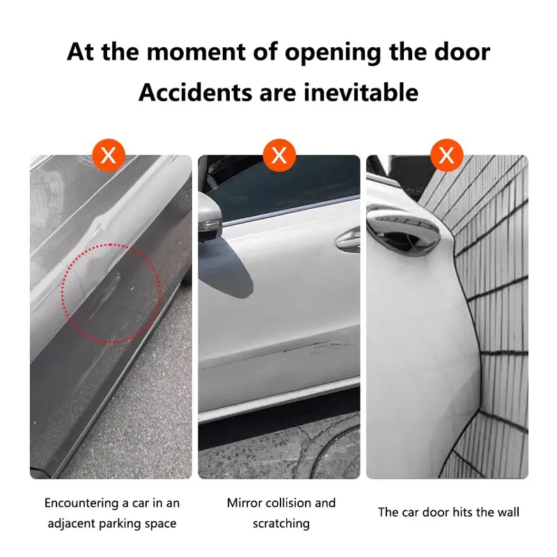 98x11x4CM Car Door Protector Magnetic Folding Connected Style Body Side Edge Guard Decorative Anti-scratch Protection Strips
