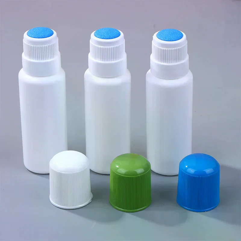 50 ml Leere Fleck Flasche Flüssigkeit Applikator Schwamm Kopf Schmerzen Flüssigkeit Flasche Für Daub Füllung Liniment Medizin Antipruritic
