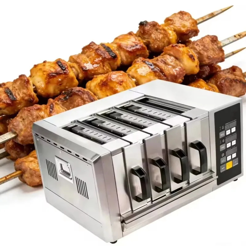 

Automatic Barbecue Bbq Kebab Satay Rotating Skewers Skewer Rotisserie Grilled Grill Maker Machine With Rotation