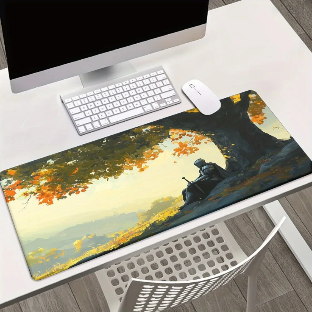 Blue Dog Gamer Mouse Pad with Wrist Rest Support - Non-Slip Rubber Base Desk Mat for PC & Laptop, Ergonomic Office Accessories G