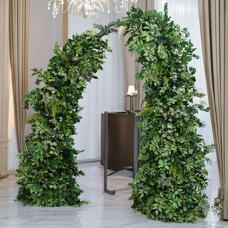 1.9x2.3M Artificial Floral Greenery with Oxhorn Style Top Choice for Engagement, Proposal  Wedding Backgrounds