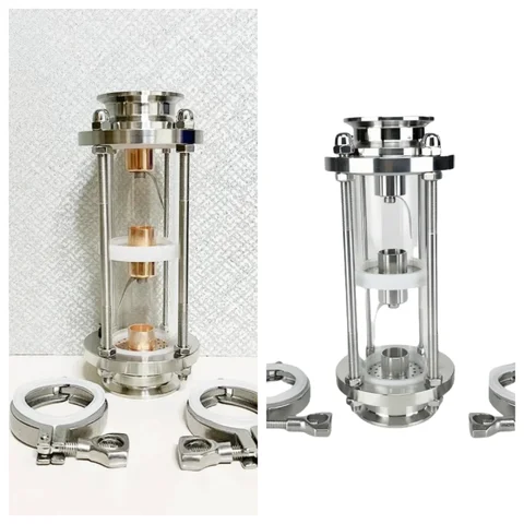2"(51mm) Flange64mm Distillation Column With Copper Or SS304 Bubble Plate Sets. 3 Floors High-Quality Glass Tower