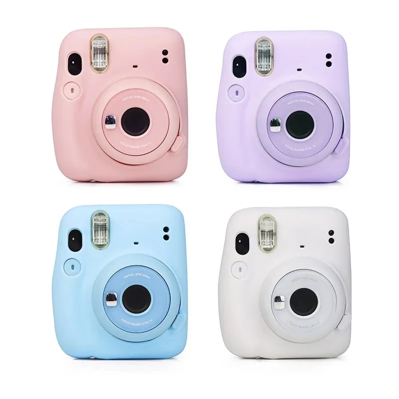 

Camera Silicone Case for Fujifilm Instax Mini11 Mini 11 Shell Protective Cover Soft Shell Solid Color Scratch-proof Case