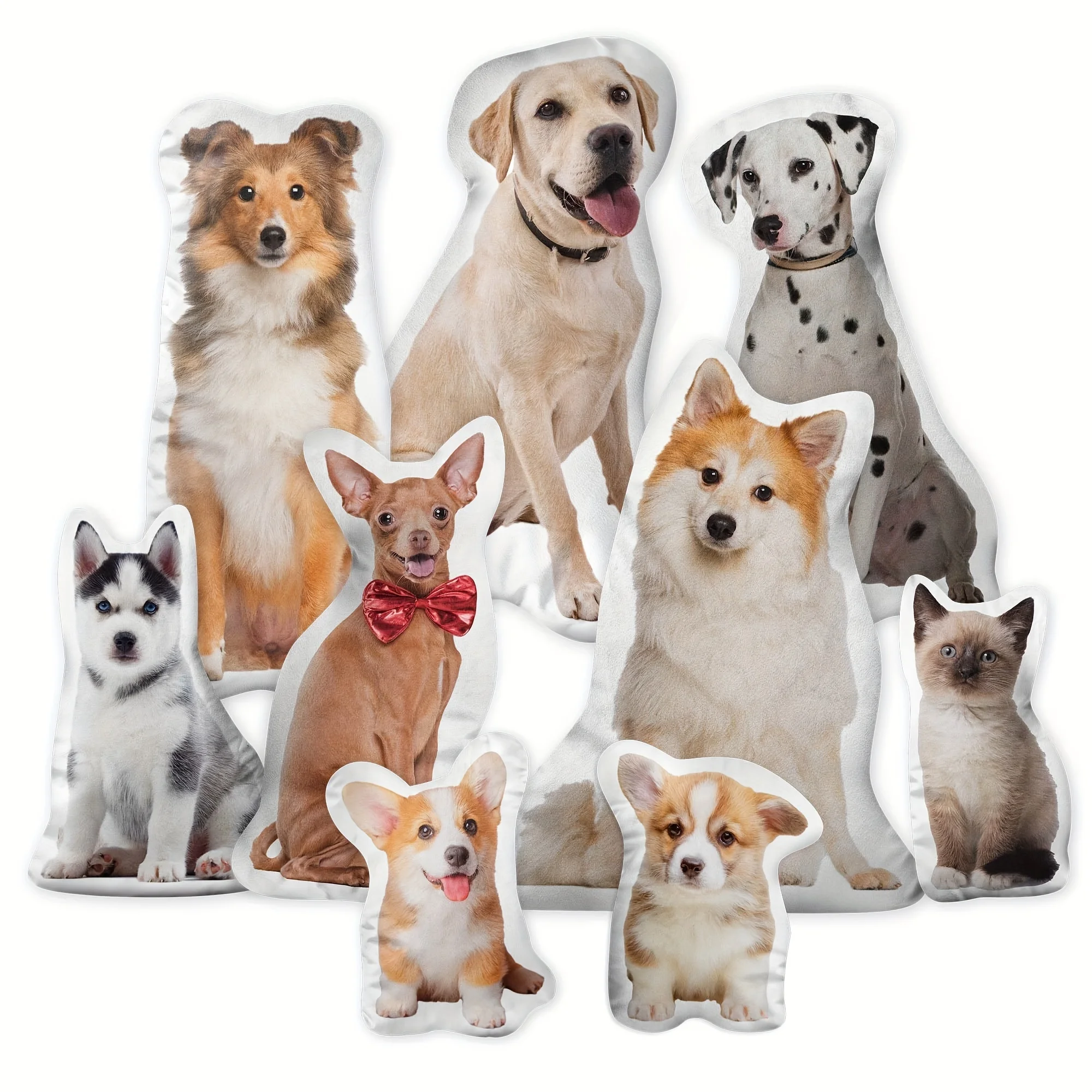 Customized pet photo pillow personalized dog and cat commemorative gift,double-sided printing,comfortable plush sleeping compani