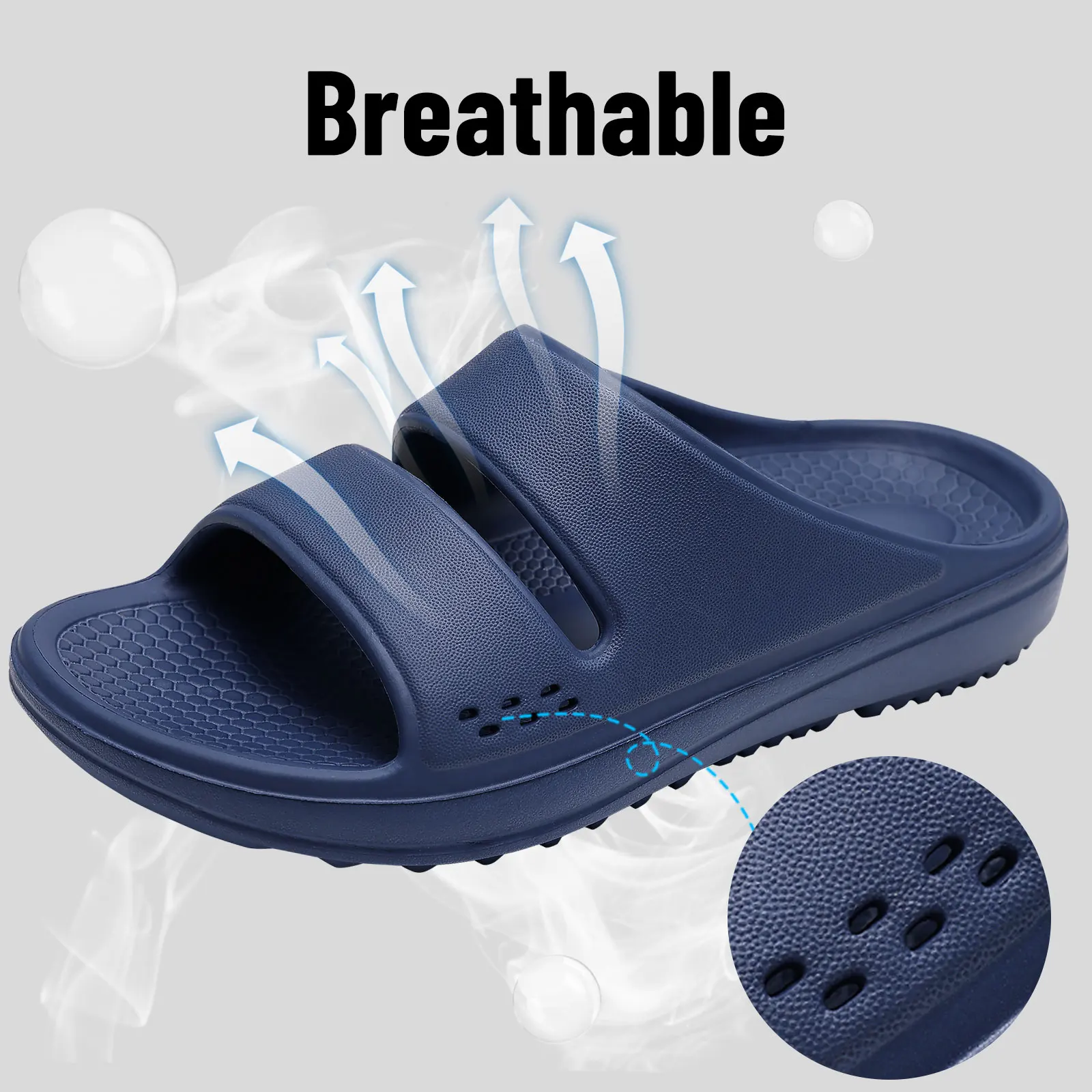 Bebealy Outdoor Antiskid Women Slippers Indoor Soft Home Slippers With Arch Support Recovery Slippers Open Toe Cloud Slides